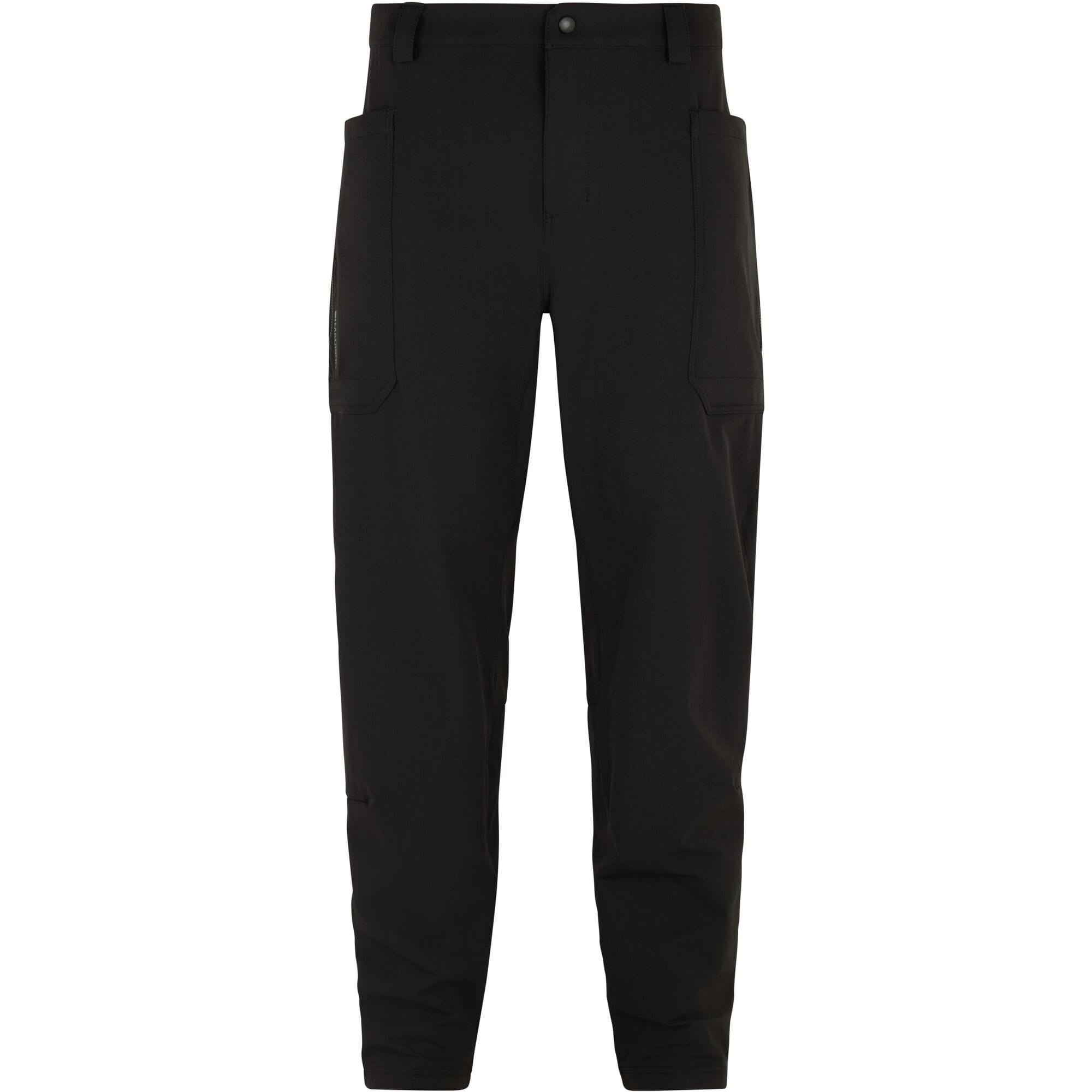 Madison Roam Workshop men's DWR cargo trousers with stretch fabric and knee pad compatibility, shown in the image.