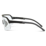 Madison Eyewear Crypto Air Matt Black sunglasses with clear interchangeable lenses, stylish eyewear for a modern look.