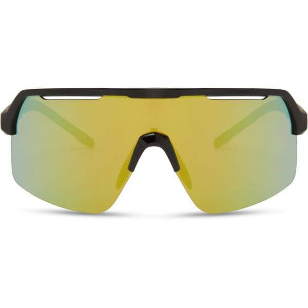 Madison Eyewear Crypto Air Gloss Black sunglasses with bronze mirror lenses, UV protection, stylish eyewear for fashion and sun protection.