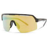 Madison Eyewear Crypto Air Gloss Black sunglasses with bronze mirror lenses and UV protection, showcasing modern eyewear style.