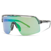 Madison Eyewear Crypto Air Crystal Smoke Sunglasses - Green Mirror Lens