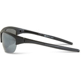 Madison Eyewear Mission matte black sunglasses with three polarized lenses in silver mirror, bronze, and yellow.