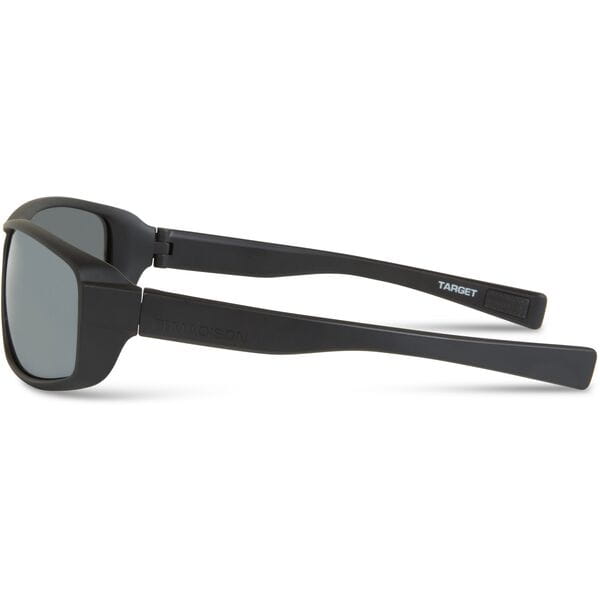 Madison Eyewear Target Matt Black Polarized Sunglasses with three lens options: silver mirror, bronze, and yellow.