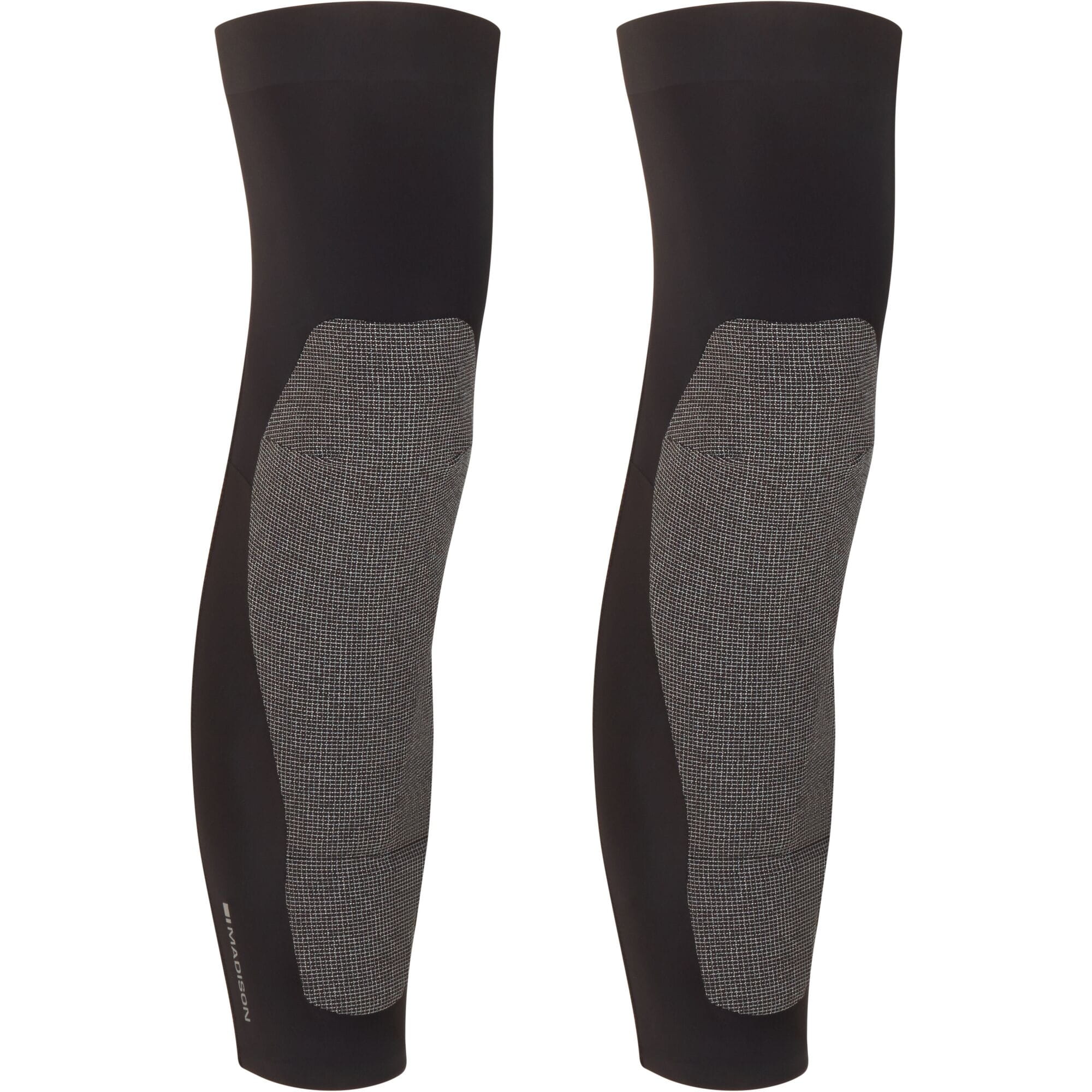 Madison DTE Level 2 RHEON knee pad set for mountain biking, featuring protective padding and adjustable straps.