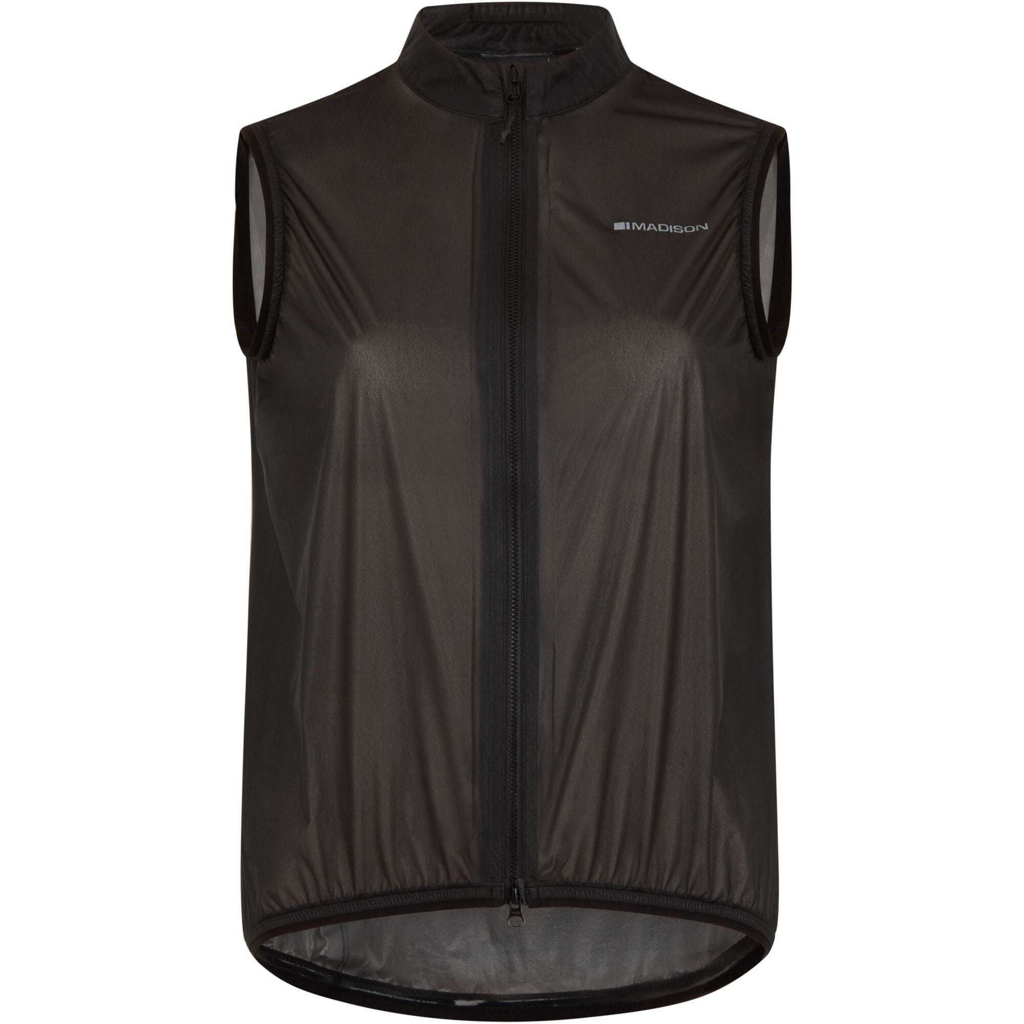 Madison Flux 2L ultra packable waterproof women's cycling gilet with reflective inserts, lightweight and breathable outdoor clothing.