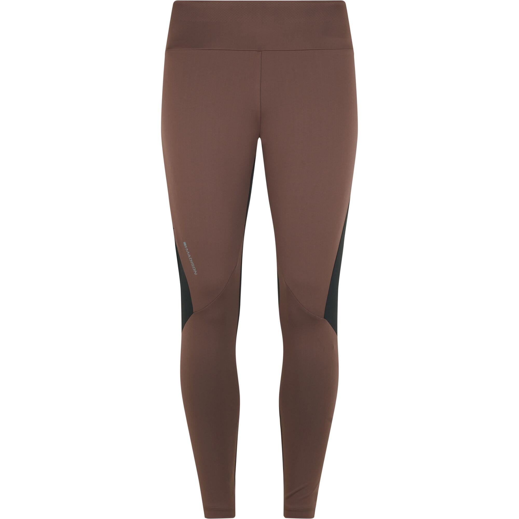 Madison Roam DWR women's cycling leggings with reflective inserts and zipped pocket, designed for outdoor biking comfort.