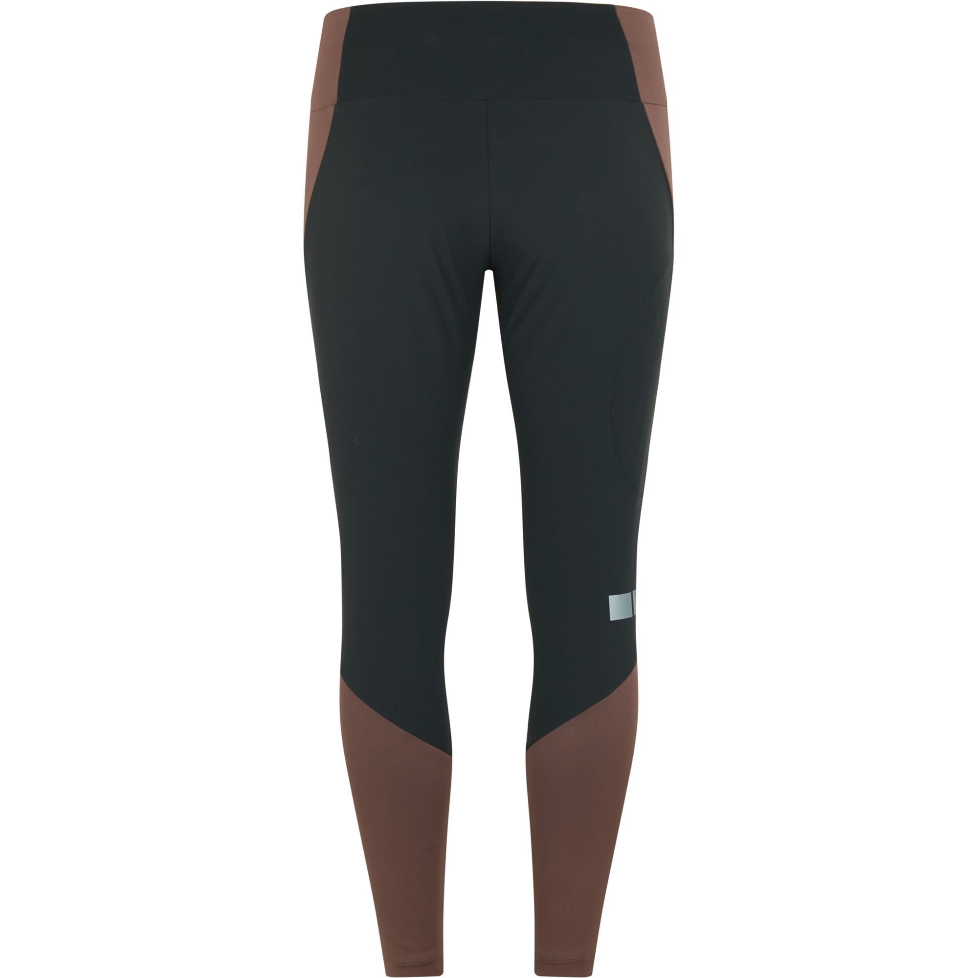 Madison Roam DWR women's cycling leggings with reflective inserts and zipped pocket, made for active bike rides.