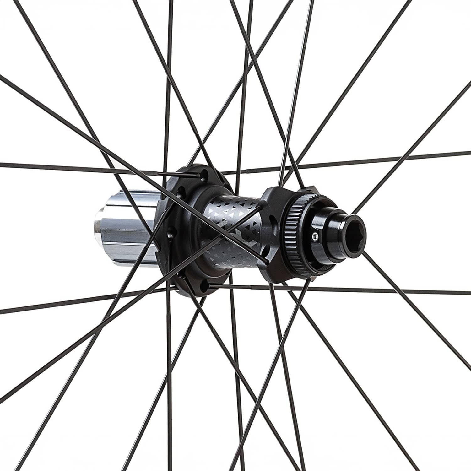 Miche SWR Evo 50 tubeless road disc brake wheels with carbon rims and aluminum 7075 hubs, mounted on a bike.