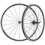 Miche Syntium Pro Black road wheelset with tubeless-ready, asymmetric aluminum rims, designed for high-performance cycling.