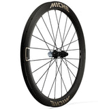 Miche Graff Aero 48 disc gravel wheels with tubeless-ready 35-60mm tires, featuring aerodynamic design and high-performance components.