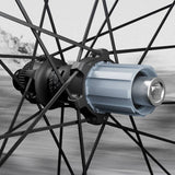 Miche Graff Aero 48 Disc Gravel wheels with tubeless-ready 35-60mm tyres, featuring aerodynamic design and durable components.
