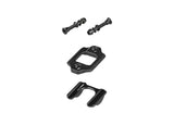 Bontrager Line Elite dropper post saddle clamp kit in black, 36.4 mm diameter, bike components for secure saddle attachment.