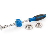 Park Tool BBT-30.4 bottom bracket bearing tool set for BB30, PF30, EVO, and 386 bike bottom brackets, used in workshop.