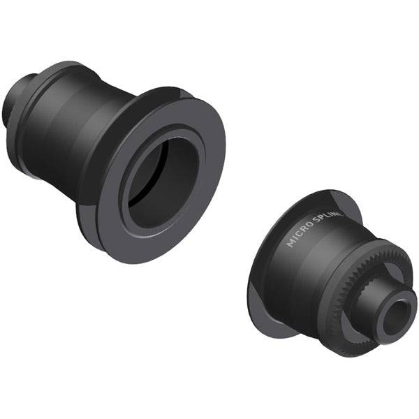 DT Swiss rear wheel kit with MICRO SPLINE hub conversion for 135/141mm quick-release bikes, showcasing wheel and hub details.