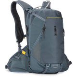 Thule Rail Pro E-MTB hydration backpack with 18L cargo space and 2.5L reservoir in slate color, designed for cycling accessories.