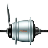 Shimano Nexus SG-C6001-8C 8-speed internal hub with coaster brake, silver finish, 36H, for bicycle components.