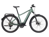Giant Explore E+ 1 GTS electric hybrid bike with Shimano Deore Linkglide drivetrain and disc brakes, shown from side view.