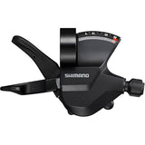 Shimano SL-M315-8R 8-speed right hand mountain bike shift lever with band clamp, shown mounted on handlebar.