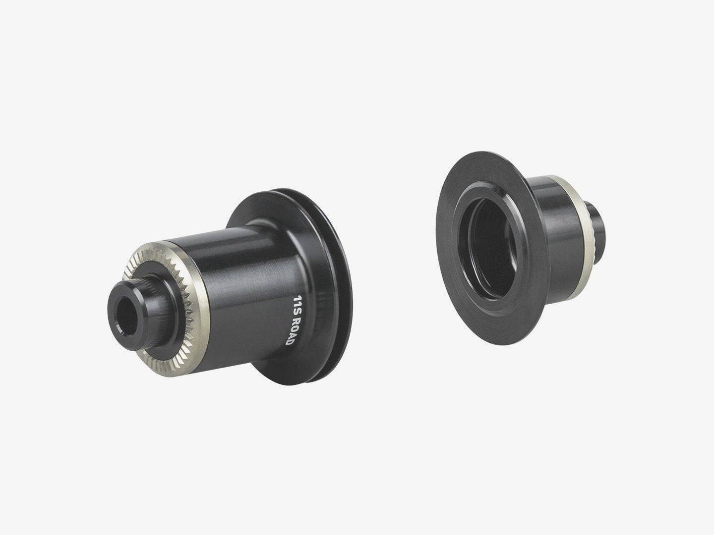 Black Bontrager Aeolus Pro Rear Shimano Conversion Kit with 5mm QR and 135mm OLD for bicycle wheel components.