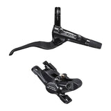 Shimano Alfine BR-S7000 hydraulic disc brake lever and post mount caliper in black, right front bike component.
