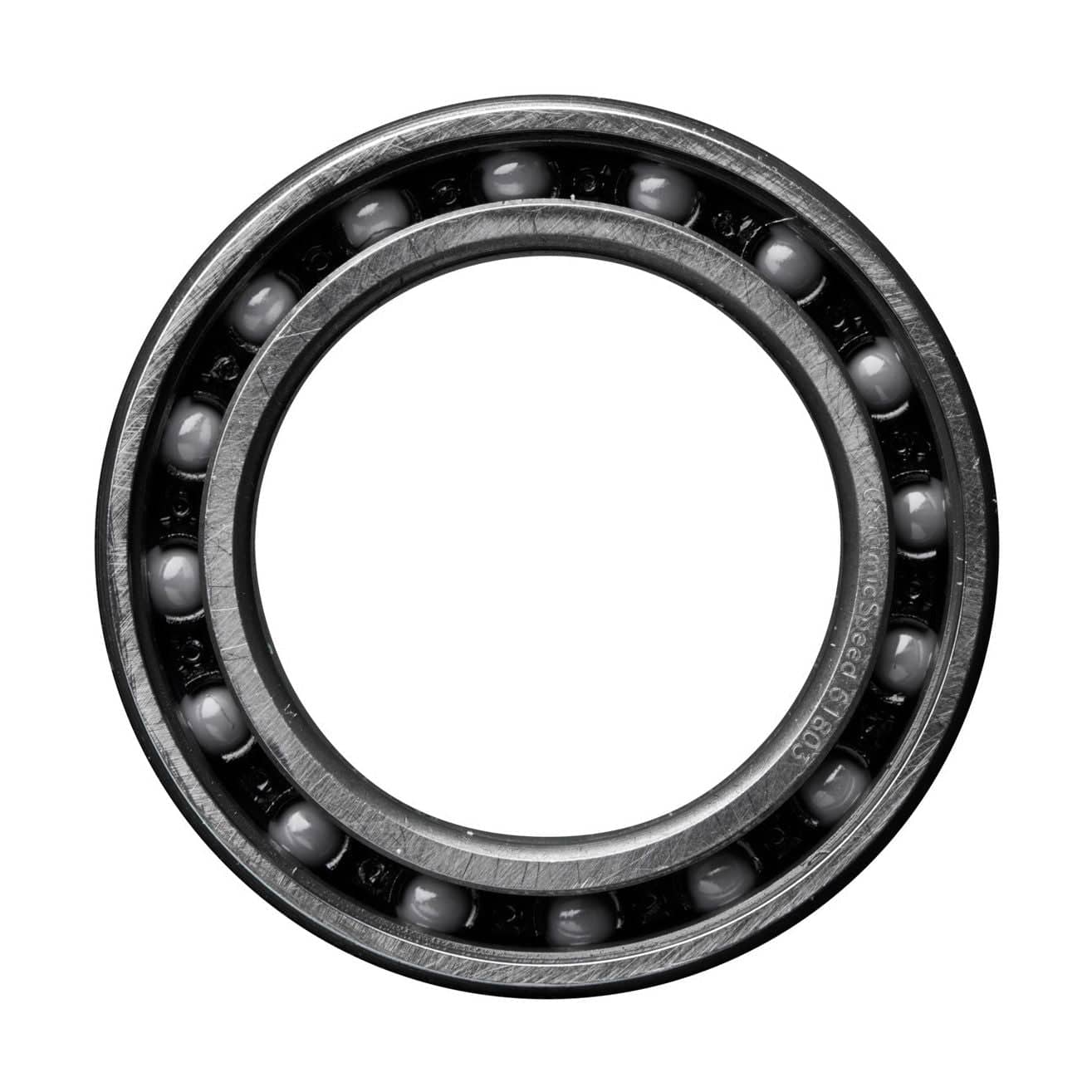 CeramicSpeed single bearing 61803 (6803) for high-performance cycling components, showing the precision ball bearing in a close-up view.
