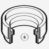 Park Tool 833 1-inch stepped cup CRS-1 replacement part for workshop tools, shown in a close-up view.