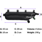 Miss Grape Internode 4 Adventure waterproof frame bag, 4 litre
