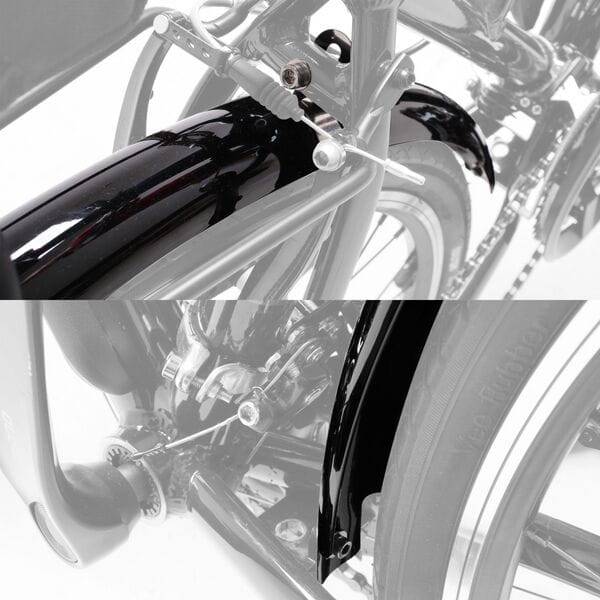 M Part Commute full-length bike mudguards with stainless steel stays, designed to protect bicycles from mud and water.