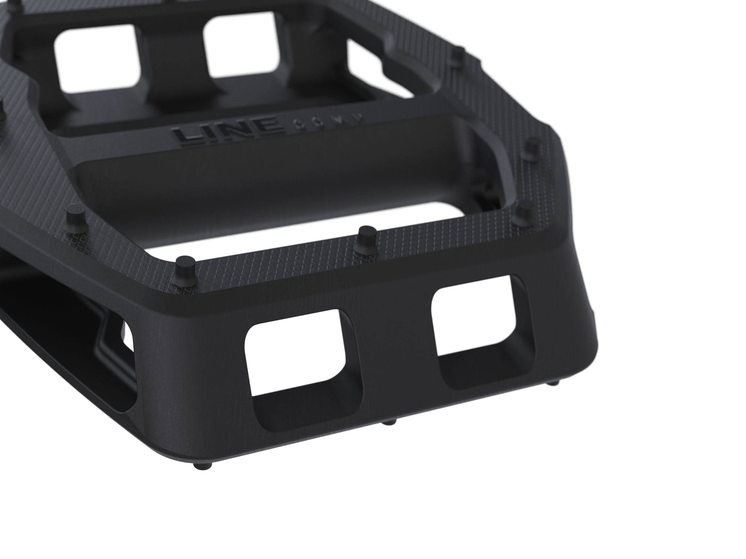 Trek Line Comp flat bike pedal set with durable construction and superior grip for stability during cycling.