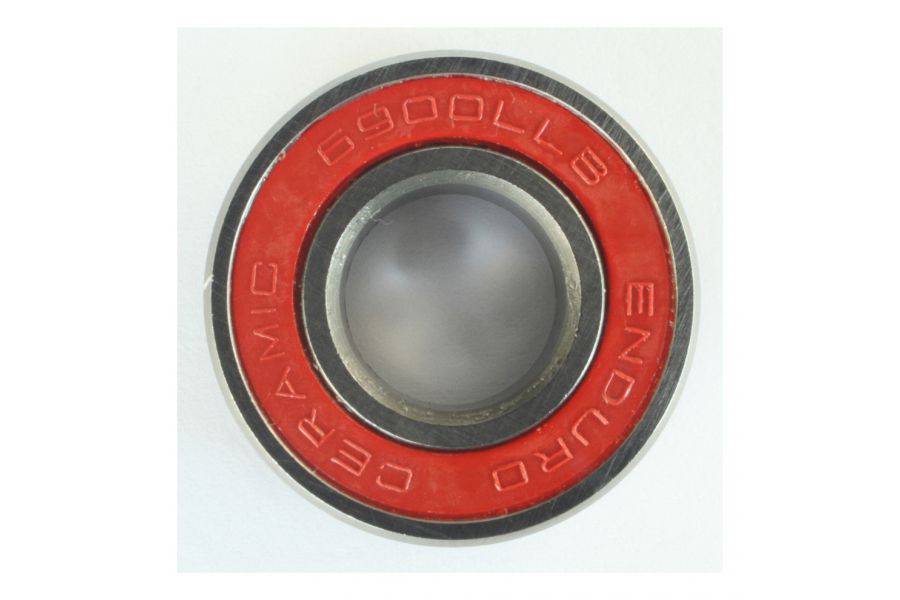 Enduro Bearings 6900 LLB ceramic hybrid bearing for bike hubs, showing a close-up of the 22mm x 10mm x 6mm component.
