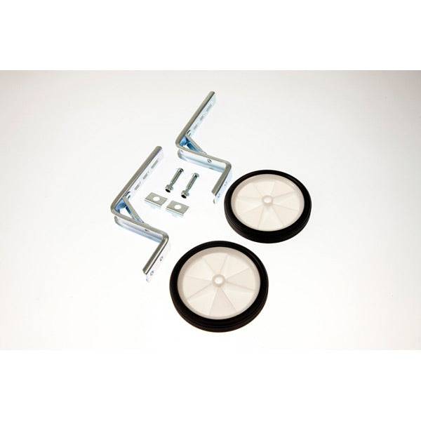 M Part kids bike stabilisers for 14-20 inch wheels with fitting kit, durable accessories for bike stability and safety.