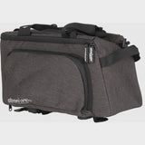 AtranVelo ZAP Top AVS bike bag with expandable compartments and mini-panniers attached to a bicycle for cycling accessories storage