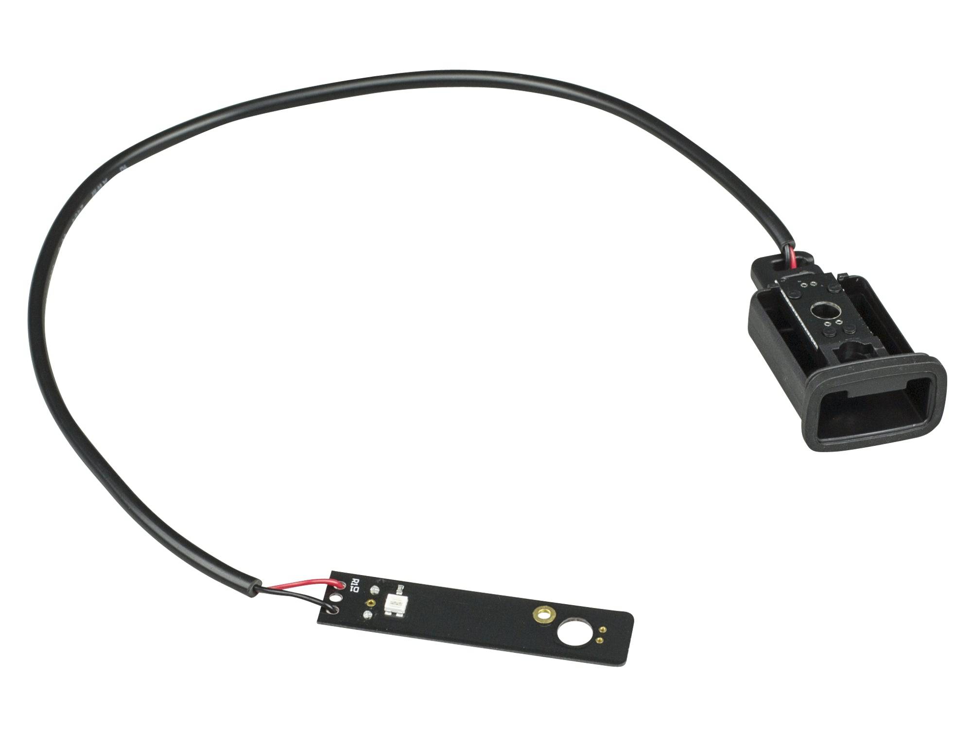 Trek Crossrip+ rear light rack mount and wire harness components for bike lighting setup.