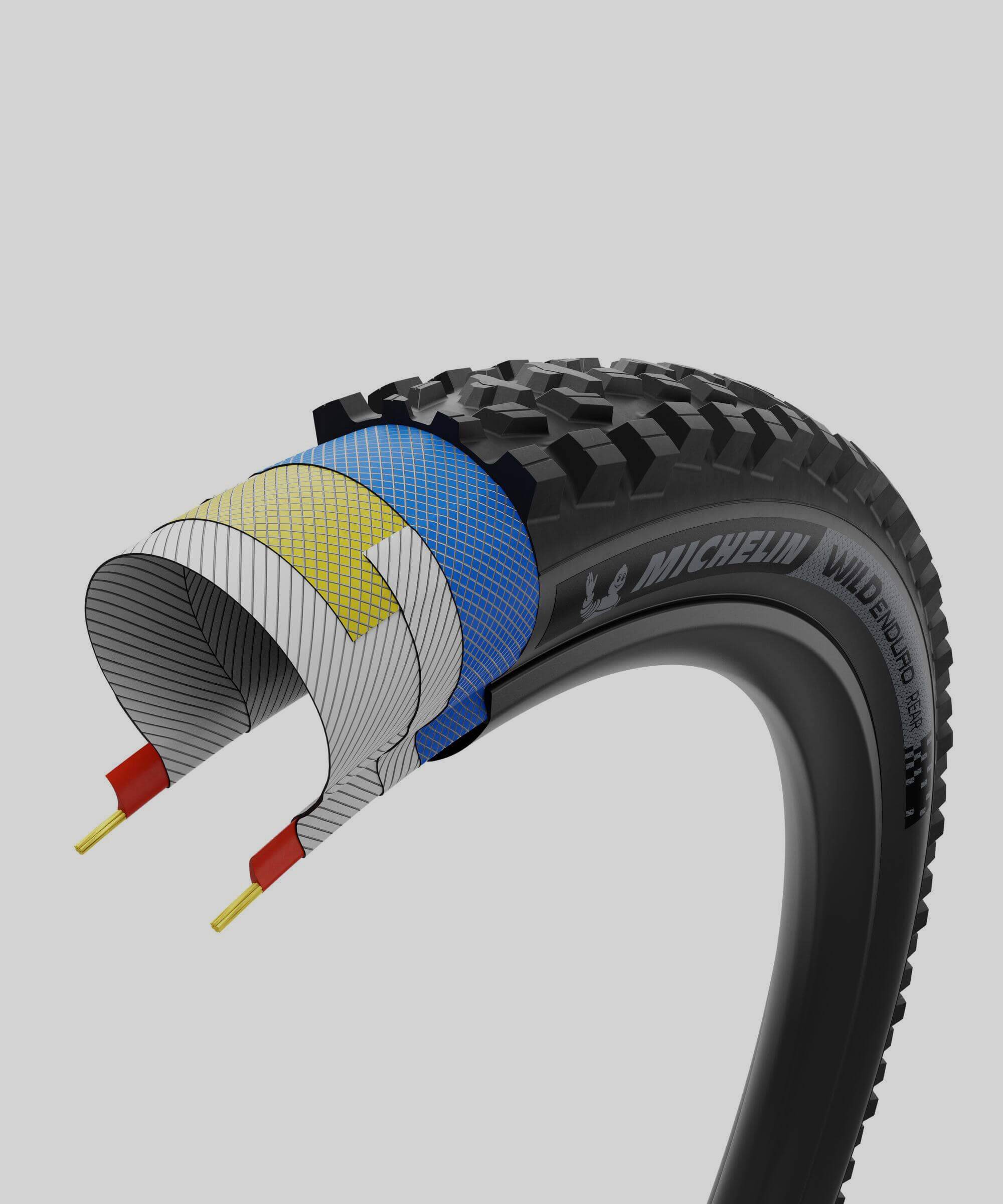 Michelin Wild Enduro Rear Racing Line 29-inch tubeless-ready mountain bike tire mounted on wheel with tread pattern visible.