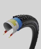 Michelin Wild Enduro Rear Racing Line 29-inch tubeless-ready mountain bike tire mounted on wheel with tread pattern visible.