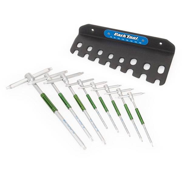 Park Tool THT-1 sliding T-handle Torx wrench set with speed spinner and holder for workshop use