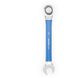 Park Tool MWR-17 ratcheting metric wrench with 17mm box end, two-way ratchet for workshop bicycle maintenance.