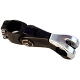 M Part adjustable 4 bolt bike A-head stem with 25.4mm clamp, used for steering control on bicycle handlebars.