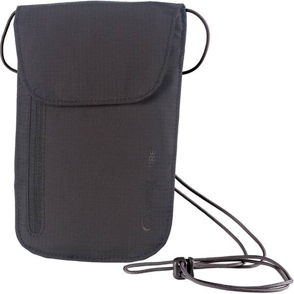Lifeventure Hydroseal chest body wallet showing water-resistant travel pouch with adjustable strap and compact design for secure storage