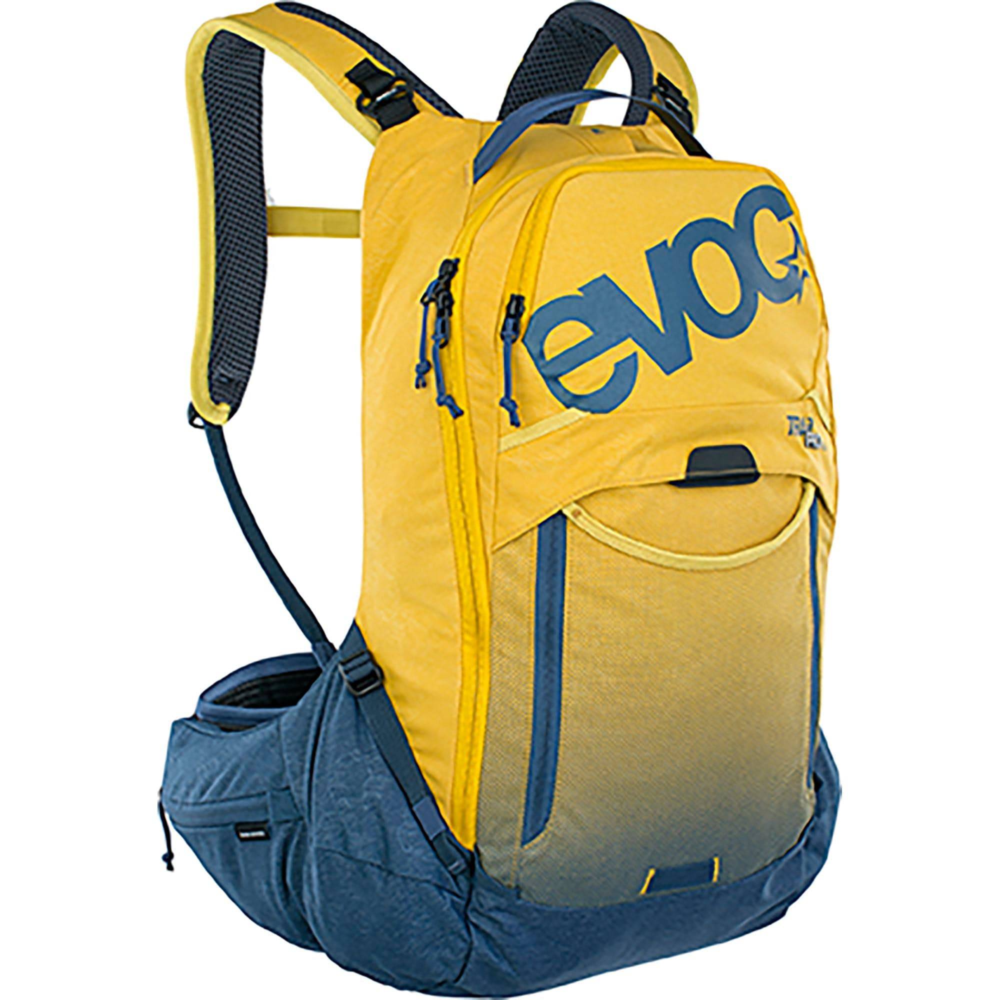 EVOC Trail Pro 16L backpack with Level 2 LITESHIELD back protector, designed for trail riding accessories.