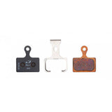 Jagwire Pro Extreme Sintered Disc Brake Pads for Shimano and Riderever bike brake systems, shown with metal backing and friction material