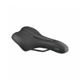 Black Selle Royal Float Slow Fit athletic bike saddle with ICS system, designed for comfort and performance on cycling components.
