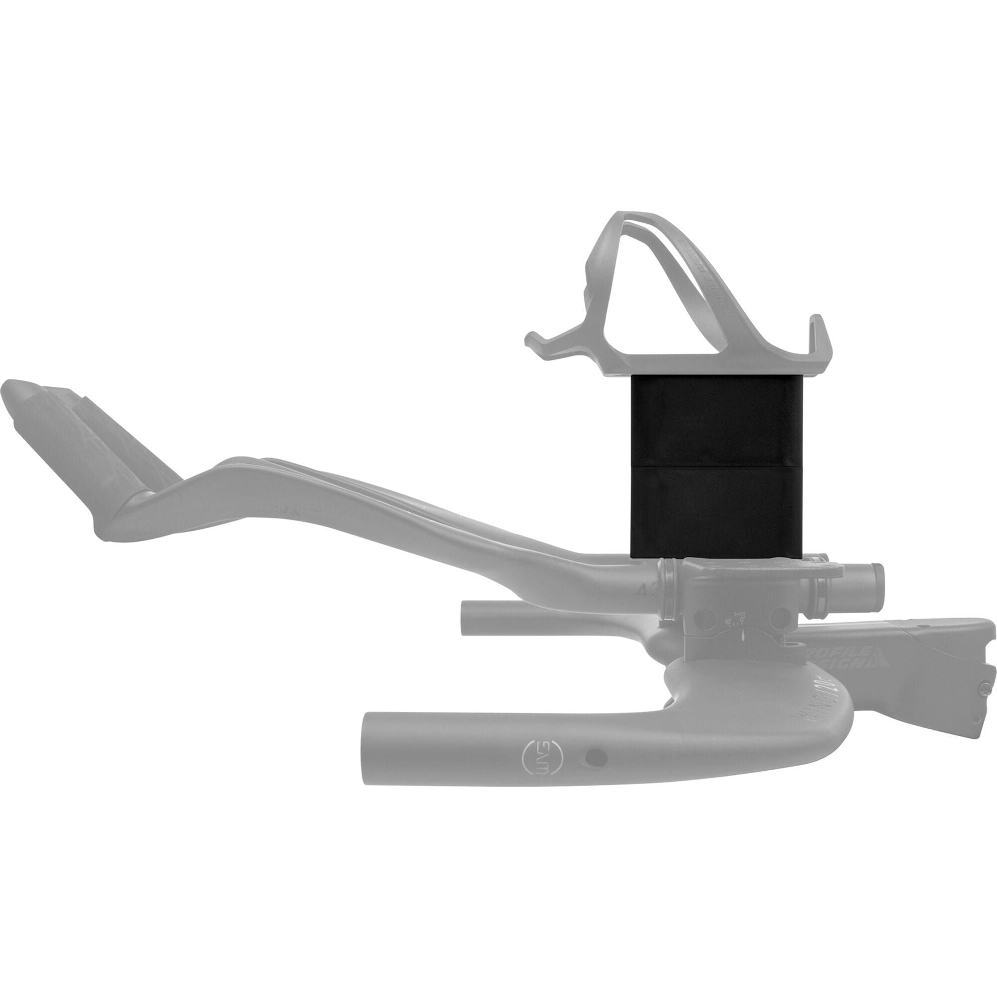 Profile Design HSA Riser Block 90mm for aerobar bottle mounts, showing black 90mm component with two 45mm sections.