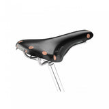Brooks Swift Chrome road bike saddle with stylish chamfered design, showcasing sleek components and durable construction.