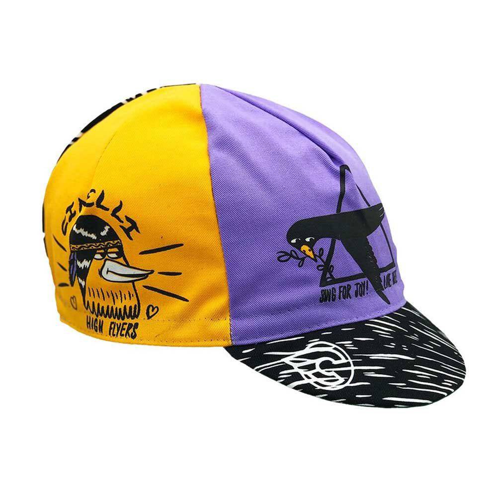 Cinelli High Flyer cycling cap with classic Italian design, lightweight headwear suitable for helmet use and casual riding.