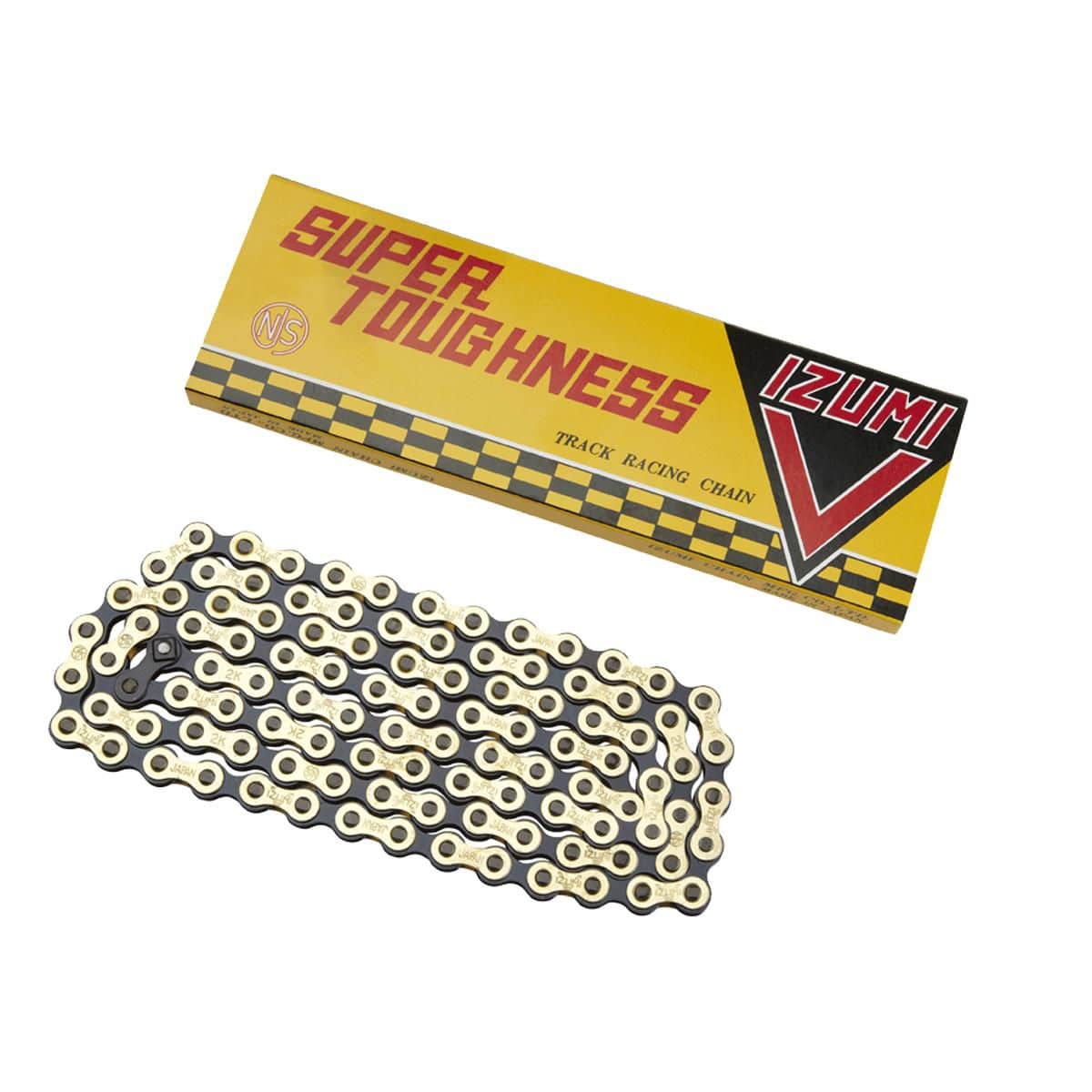 Izumi V-Chain - Super Tough Gold/Black: GOLD/BLACK 1/2" X 1/8" | Swinnerton Cycles
