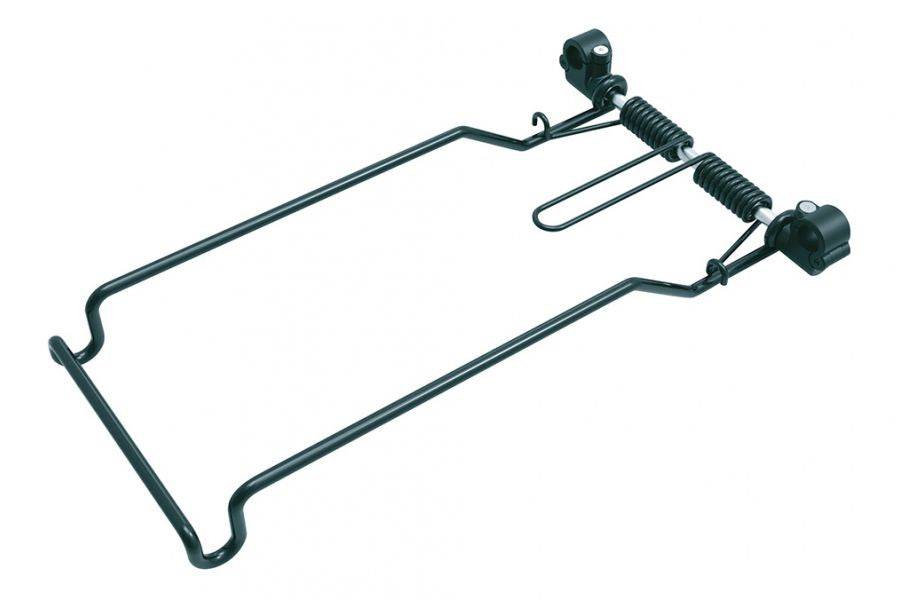 Topeak Uni Rack Spring Clamp for secure cargo hold on bike uni racks, workshop tool with spring mechanism for easy attachment.