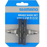 Shimano M70T3 M600 LX Deore Alivio V-brake pad set for alloy rims, pair of threaded brake pads on a bike component
