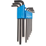 Park Tool HXS-1.2 professional hex wrench set with Balldriver tips, including sizes from 2mm to 10mm, for bike workshop use.