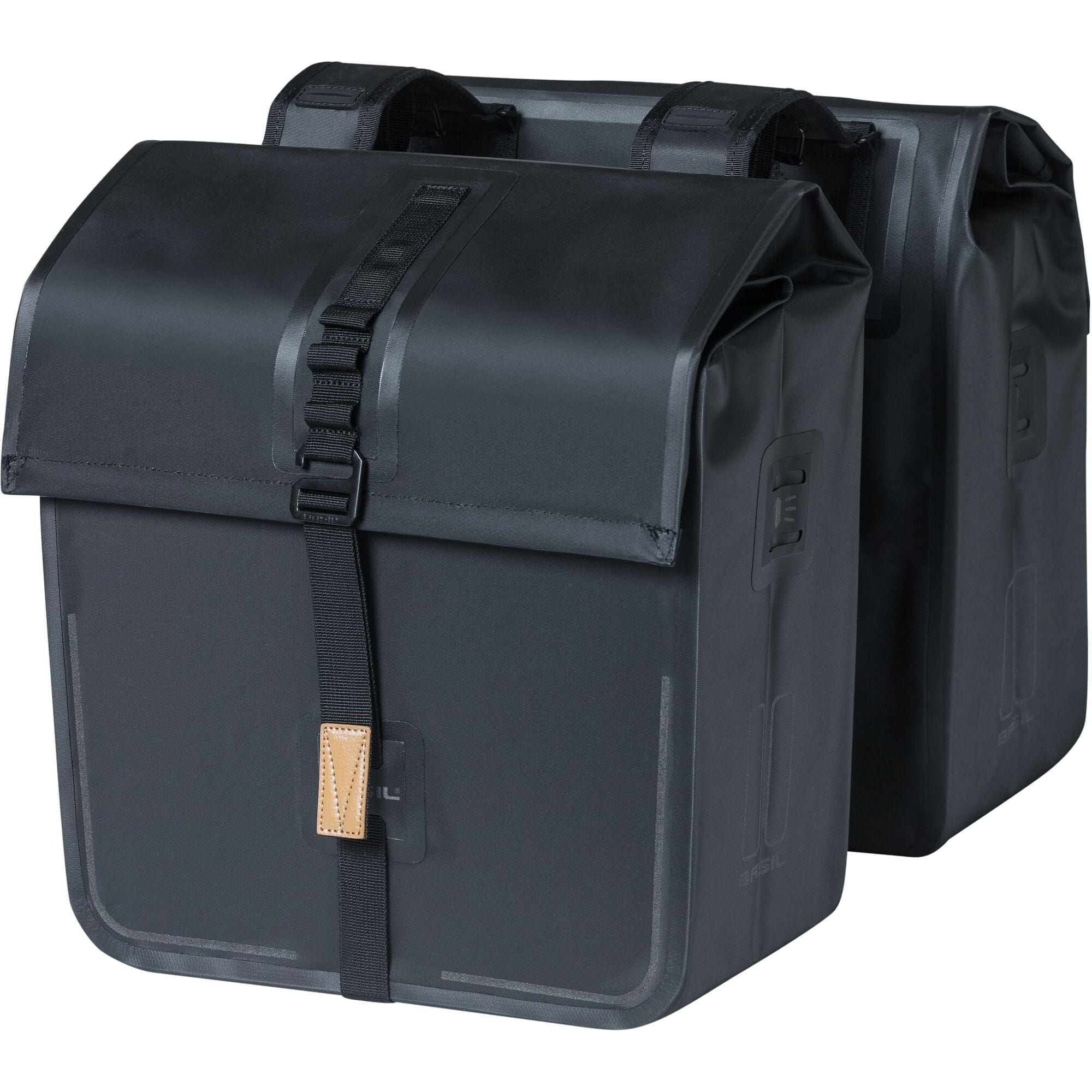 Basil Basil Urban Dry Double Bag 50L matt black | Swinnerton Cycles